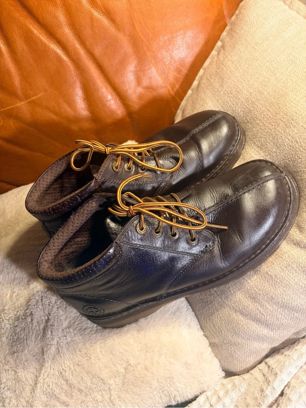 Dr. Martens Men's Dark Brown Leather Chukka Boots with Tan Laces